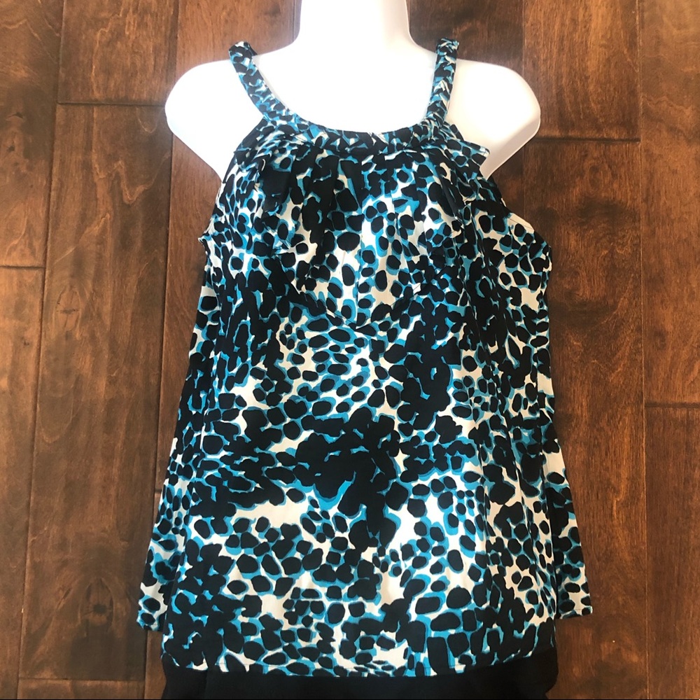 Banana Republic Blue Cheetah Print Tank Top 🐆